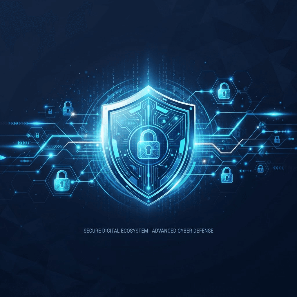 Representación de protección digital y ciberseguridad empresarial